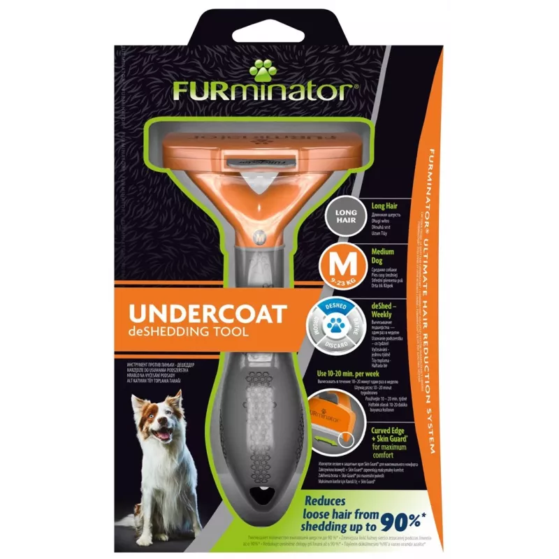 FURminator FUR151142 herramienta de cepillado para perros de pelo largo, talla M