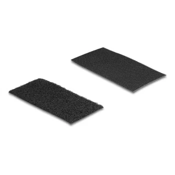 Sujeta cables DeLOCK 19105 cinta de velcro autoadhesiva 100x50 mm negro pack de 10