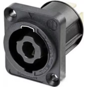 Conector de altavoz Neutrik NL4MPXX-UC conector hembra de brida, contactos rectos número de polos (num): 4 negro 1 ud. (NL4MPXX-UC)
