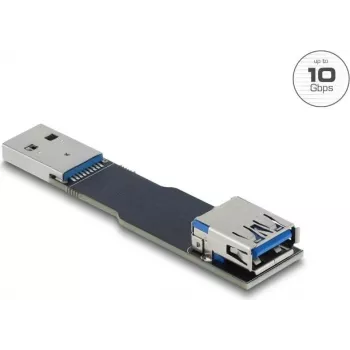 Cable adaptador de género DELOCK 67420 — USB Type-A a Type-A, negro