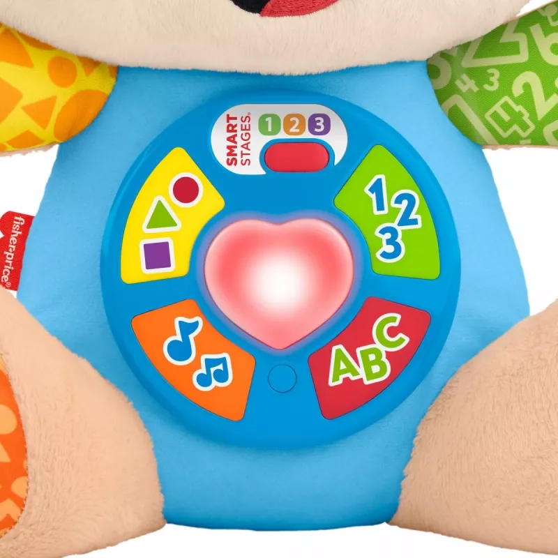 Juguete educativo interactivo MATTEL Fisher-Price Perrito Ríe y Aprende JFD27 – luces, sonidos y botones para el aprendizaje temprano
