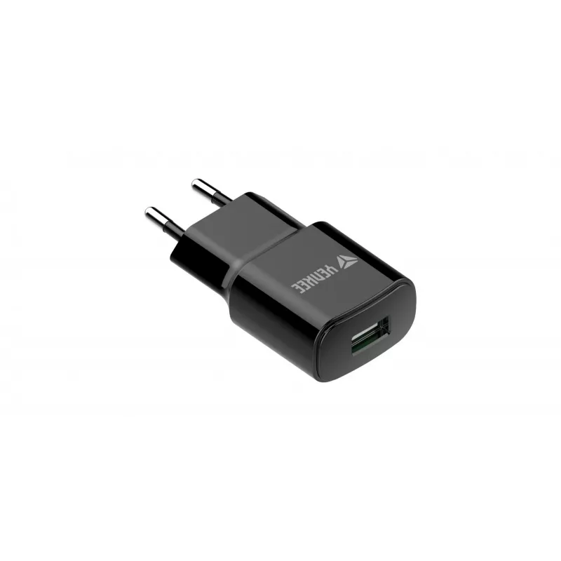 Cargador de red USB-A YENKEE YAC 2013BK — 12 W, salida 2,4 A