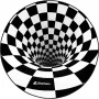 Sharkoon SKILLER SFM12 3D Vortex alfombrilla para silla gaming, 120 cm, negro/blanco