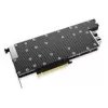Bloque de agua para GPU Alphacool ES de 1 slot para Nvidia H200 141GB NVL, 2x G1/4, negro/carbono