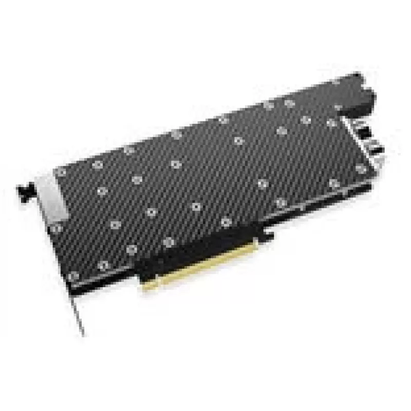 Bloque de agua para GPU Alphacool ES de 1 slot para Nvidia H200 141GB NVL, 2x G1/4, negro/carbono