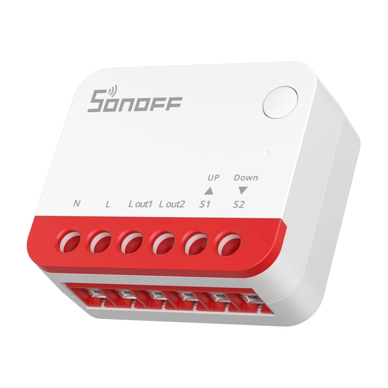 Interruptor inteligente Sonoff MINI-ZBRBS compatible con ZigBee tamaño mini para instalación empotrada, relé plano