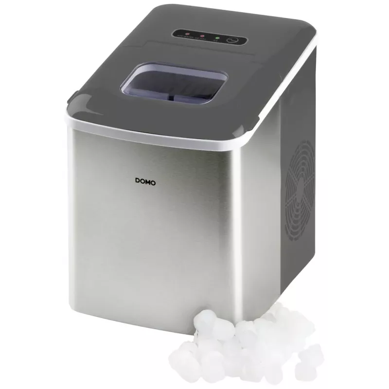 Máquina de hielo portátil Domo DO9253IB — 12 kg/24h, depósito de agua de 1,8 l, acero inoxidable
