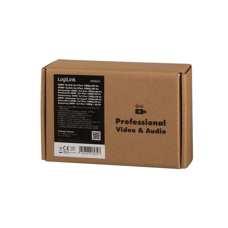 Conmutador HDMI LogiLink HD0041