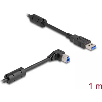 Cable USB DeLOCK conector macho Type-A a conector macho Type-B 90° acodado 1 m