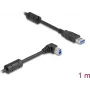Cable USB DeLOCK conector macho Type-A a conector macho Type-B 90° acodado 1 m