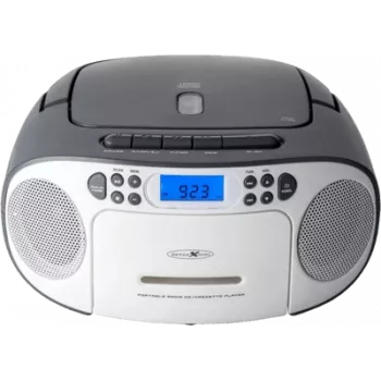 Radio-CD portátil Reflexion RCR2260, blanca/gris