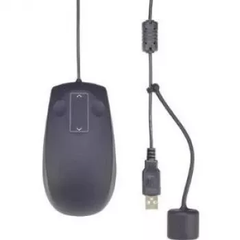 Ratón láser industrial Renkforce iM-LM-T01-BK certificado IP68, con cable, negro
