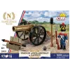 Set de bloques artillero francés con cañón, 97 piezas