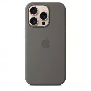 Apple iPhone 16 Pro Funda de silicona con MagSafe - Gris piedra