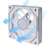 Ventilador Lian Li UNI FAN SL-INF Wireless ARGB PWM de 120 mm — blanco, sistema de ventiladores modular magnético