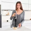 Batidora de mano Black & Decker BXHBA1500E — 1500 W batidora de mano con varilla de acero inoxidable, 20 velocidades, picadora, batidor, pulso