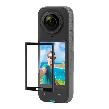 Protector de pantalla de vidrio templado Puluz PU976T para Insta360 X4/X5 — resistente a arañazos