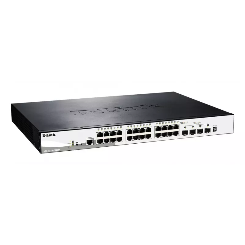 D-Link DGS-1510-28XMP Managed L2/L3 Gigabit Ethernet (10/100/1000) Power over Ethernet (PoE) negro, gris