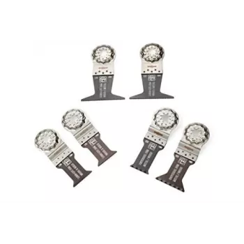 Fein Set de 6 hojas de sierra para multitool oscilante Starlock para madera y metal E-Cut