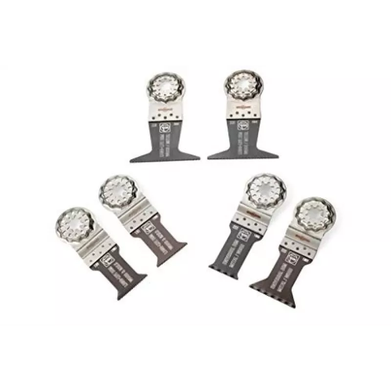 Fein Set de 6 hojas de sierra para multitool oscilante Starlock para madera y metal E-Cut