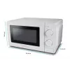 Esperanza ESTOFADO EKO011W microondas solo, de sobremesa, 20 l, 700 W, 5 niveles de potencia, plato giratorio de 24,5 cm, blanco