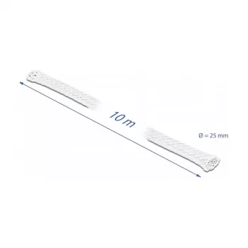 Funda de malla DeLOCK 20806 10 m x 25 mm blanco