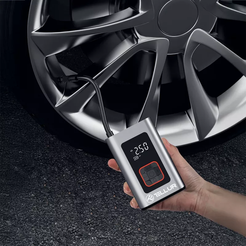 Compresor de aire portátil Tellur TLL158571 12V 150 PSI para neumáticos de coche e inflables