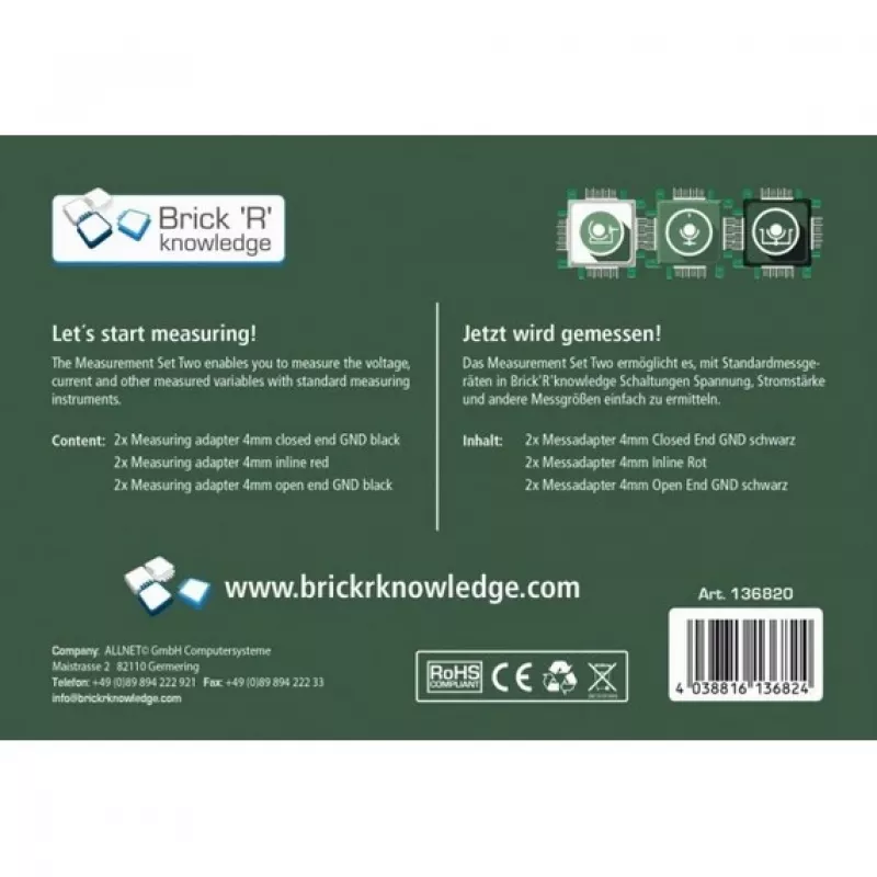 Set de adaptadores de medición ALLNET ALL-BRICK-0638 compatibilidad Brick’R’knowledge