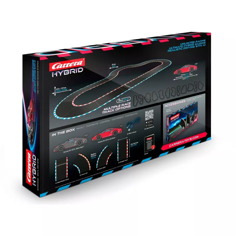 Set de vehículo de carreras y pista Carrera 50050002 negro azul amarillo 12+