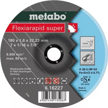 Disco de corte Metabo 616227000 centro plano para acero inoxidable