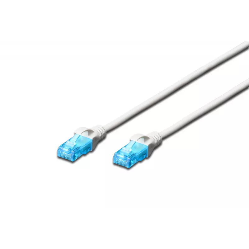 Cable de parcheo CAT 5e U-UTP 0,5 m blanco