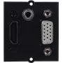 Bachmann 917.226 – 0,2 m – HDMI – VGA – jack de 3,5 mm – HDMI – VGA – jack de 3,5 mm – Conector macho – Conector hembra – Negro