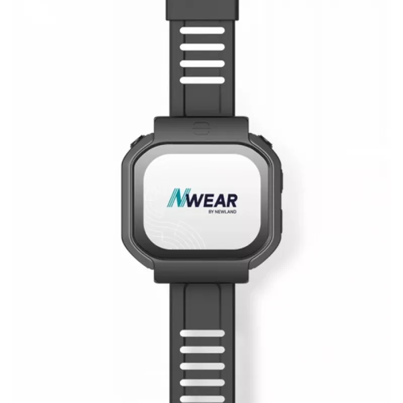 Newland WD5 NLS-WD5-ISW ordenador móvil vestible en formato smartwatch, pantalla táctil AMOLED de 2,06", 410 x 502, lector 2D, 4GB/64GB, Wi-Fi, Bluetooth, NFC, Android 13, IP67