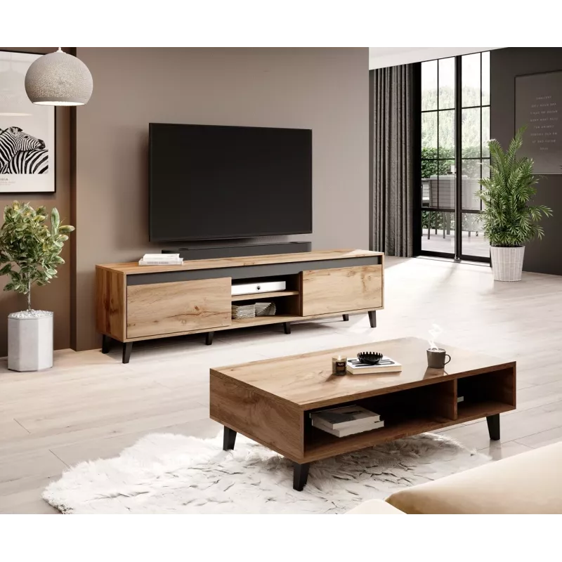 Soporte de TV Cama NORD II 170 cm wotan/antracita