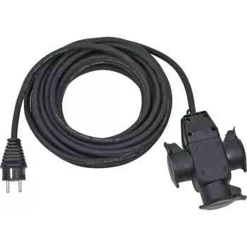 Alargador de corriente Brennenstuhl 1167810301 10 m 3 tomas de corriente para exterior negro