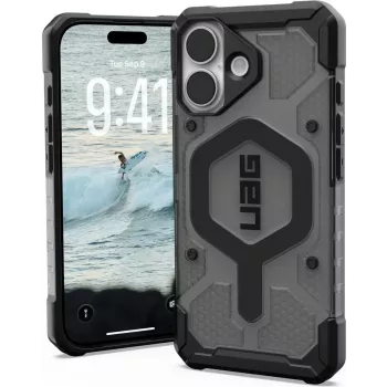 UAG Urban Armor Gear Pathfinder Funda MagSafe | Apple iPhone 17 | ash (Gris transparente)/negro | 114553113140 (114553113140)