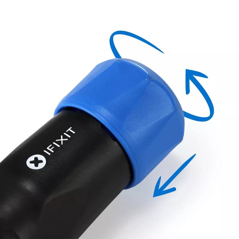 iFixit Narwhal destornillador 6 en 1 con tapa giratoria con bloqueo, negro