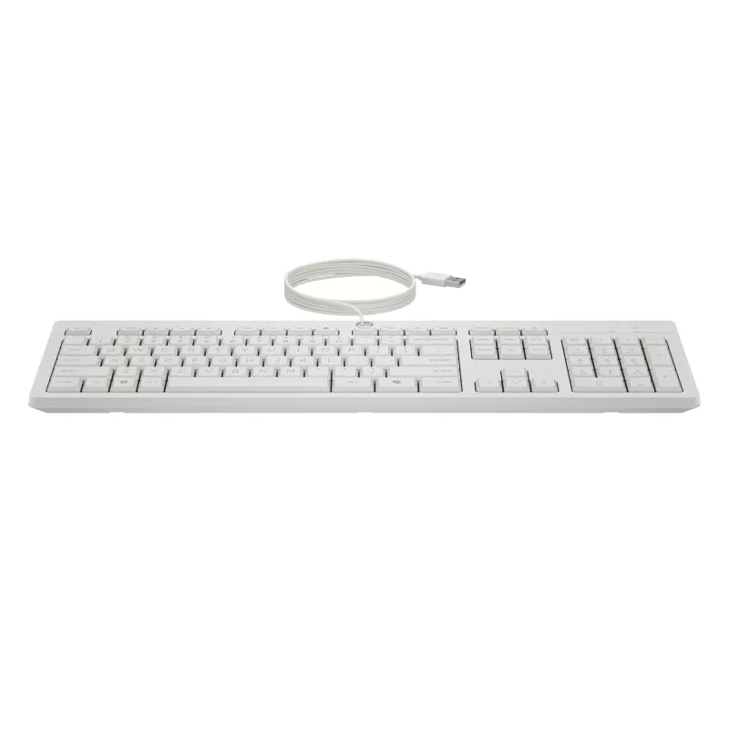 HP 225 G2 Combo de ratón y teclado con cable USB, tecla Copilot – Cashmere White – ESTONIO