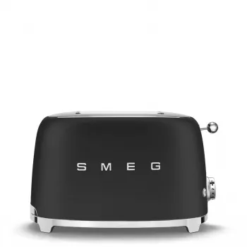 Tostadora Smeg 50's Style TSF01BLMEU 2 rebanadas Negro Acero inoxidable