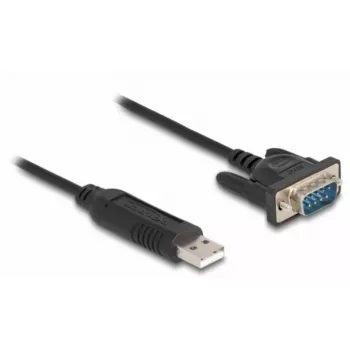 DeLOCK Adaptador USB 2.0 a serie RS-232 50 cm FTDI Negro
