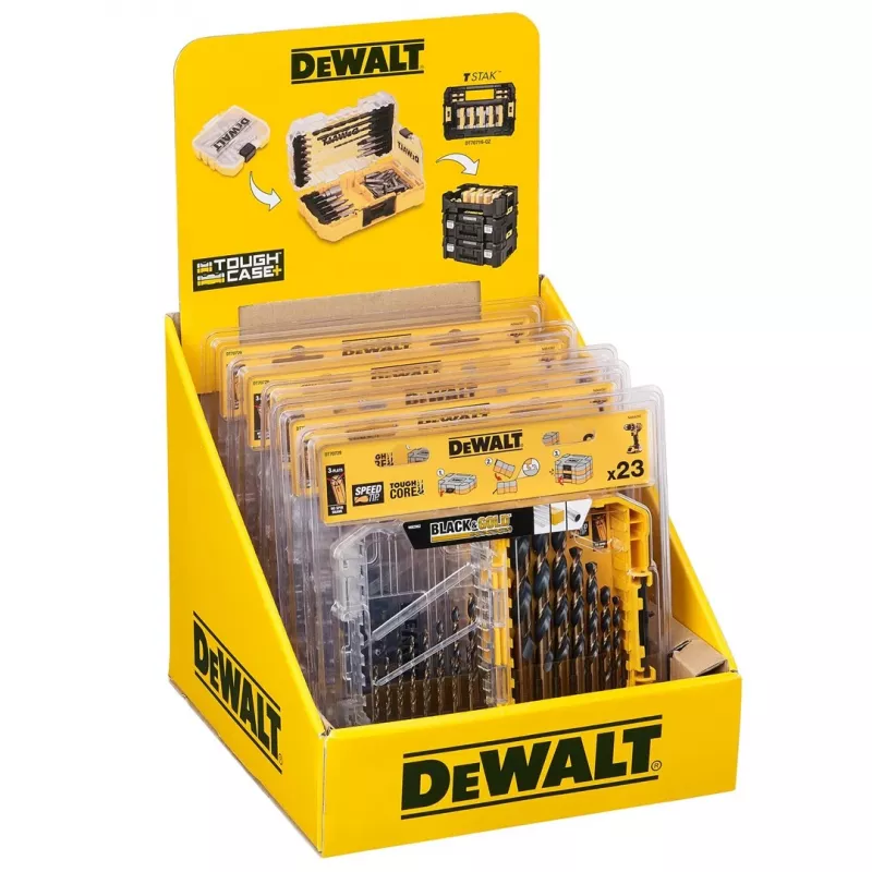Juego de 23 piezas de brocas para metal NEGRO Y DORADO DT70729-QZ