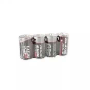 ANSMANN 5015581 Pilas alcalinas ROJAS, Mono (D), pack de 4 uds.