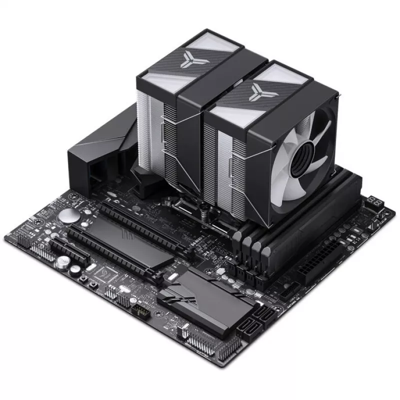 Jonsbo CR-1400 DV2 disipador para CPU, ARGB, 2 x 92 mm, negro