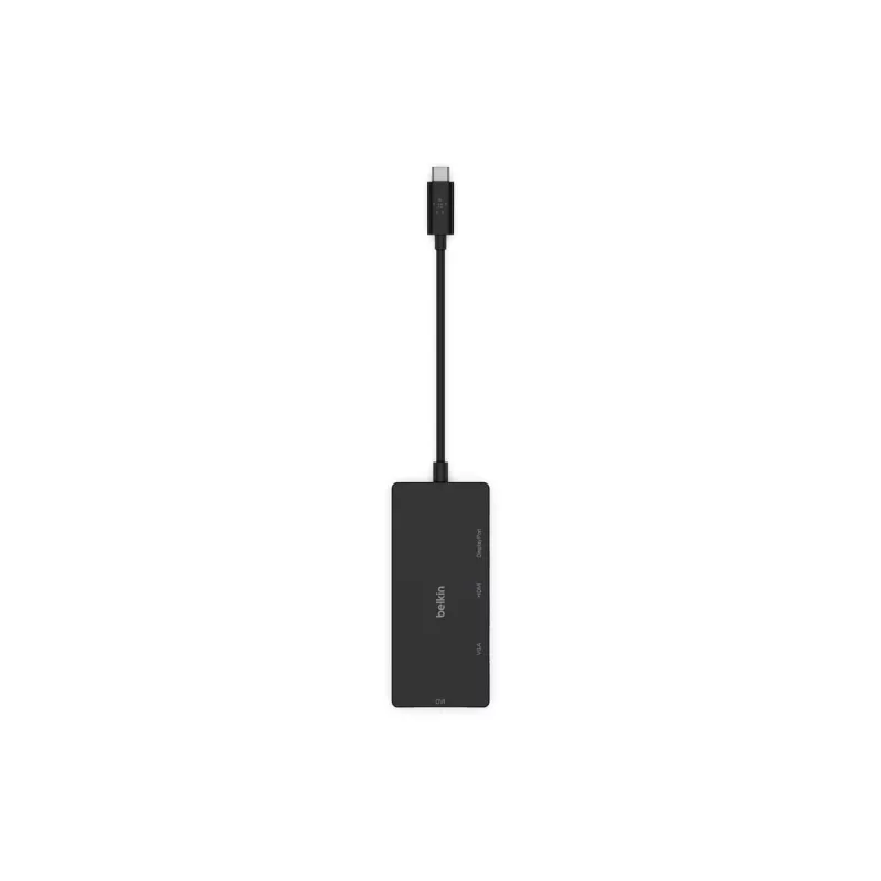 Linksys Belkin - Adaptador de vídeo - USB-C (M) a HD-15 (VGA), DVI-I, HDMI, DisplayPort (H) - compatible con 4K - negro (AVC003BTBK)