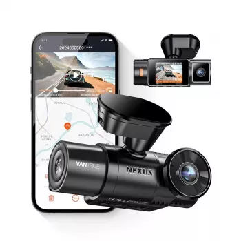 Dashcam para coche VANTRUE N2X LTE – 2,7K Ultra HD, SONY STARVIS 2 IMX675 principal, 158° F/1,8, 2 canales, GPS, Wi‑Fi, pantalla IPS 2 pulgadas