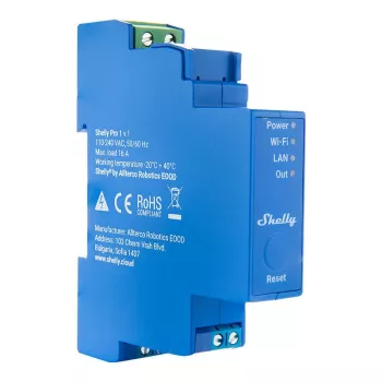 Relé semiconductor Shelly Pro 1 Azul 16A 110-240V Wi-Fi