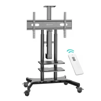 Soporte móvil motorizado para TV ONKRON TS1881E-B para televisores de 50–86 pulgadas, negro, elevación eléctrica, soporte VESA
