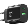 Cargador USAMS USA001631 30W con 1x USB-C y 1x USB-A carga rápida