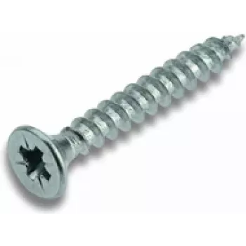 Tornillo Cimco 190030 — metal galvanizado, 45 mm de longitud, 4 mm de diámetro de rosca, para placas de fibra, 1 ud.