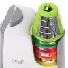 Cortador de verduras Adler AD 4815, 150 W, 5 boquillas, carcasa de ABS, blanco/gris